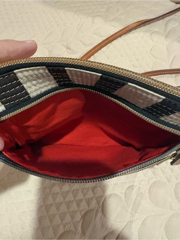 Dooney & Bourke Zebra Print Triple Zip Crossbody Bag - Image 7