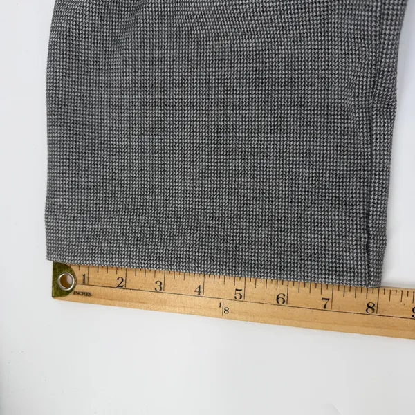 LOFT Gray Houndstooth Ponte Pull-On Straight Leg Dress Pants NEW Size M - Image 11