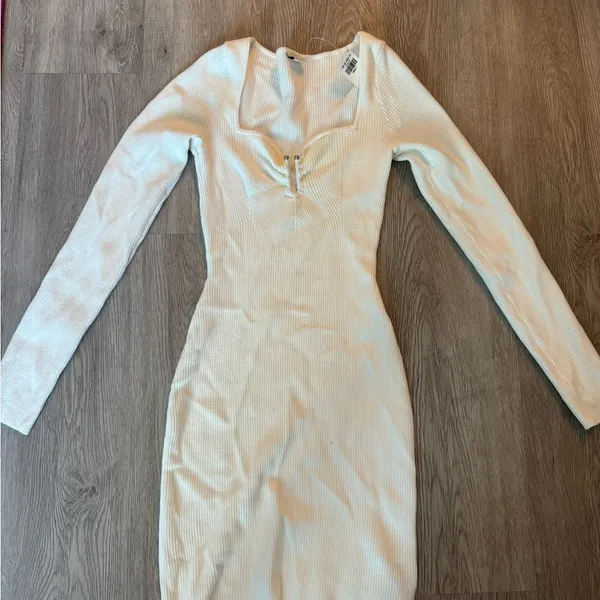 Abercrombie & Fitch Off White Sweater Dress Small Tall New with tag - Image 2