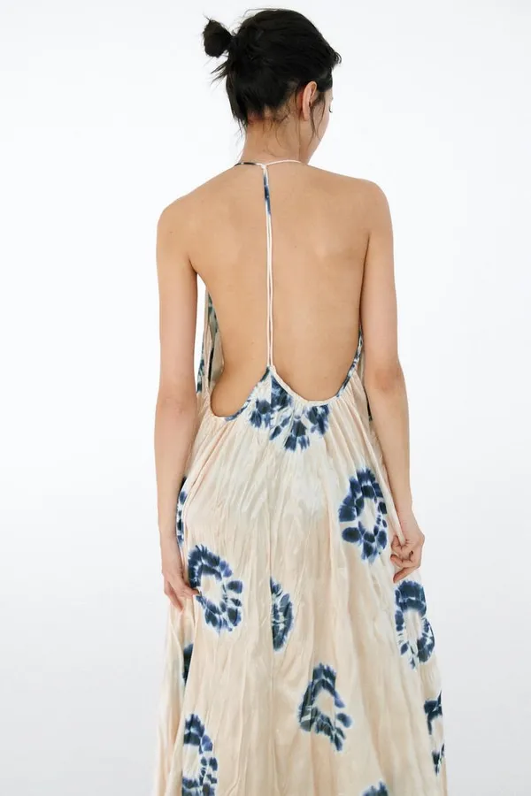 Zara dress maxi oversize fit boho blogger prints casual summer vacation wedding - Image 13