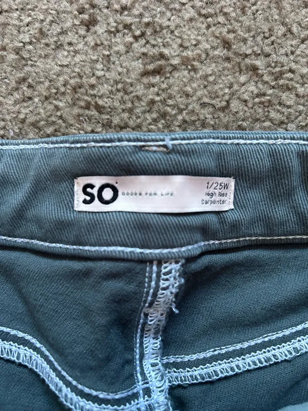 SO high waisted cargo pants Blue Size 25 - Image 3