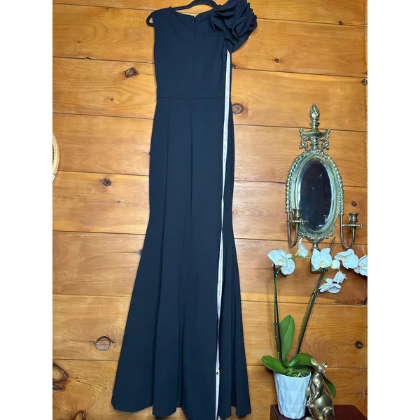 Lulus Lucette Black Sleeveless Ruffled Mermaid Maxi Dress Holiday Extra Small - Image 6