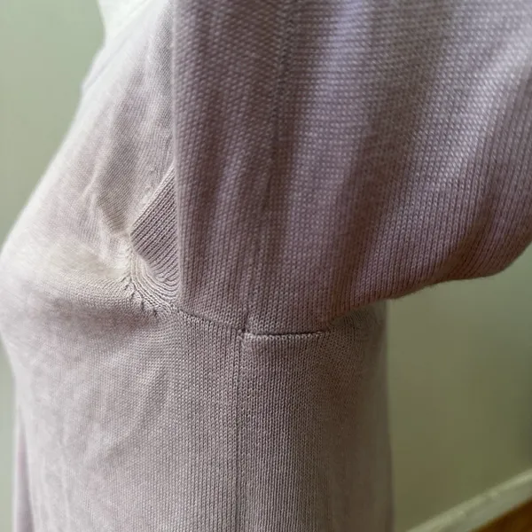 Lululemon Bring It Backbend Sweater Porcelain Pink Cashmere P2P 21” Sz 4 FLAWED - Image 14