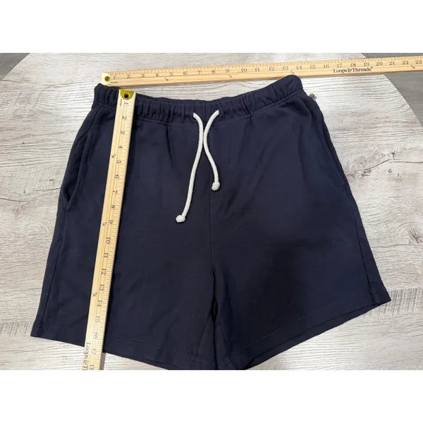 Lou & Grey Lounge Shorts Womens Small Navy Drawstring Athleisure Casual Comfy - Image 6