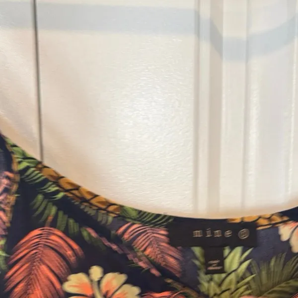Mine Navy Tropical Print Dress Size‎ Small - Image 4