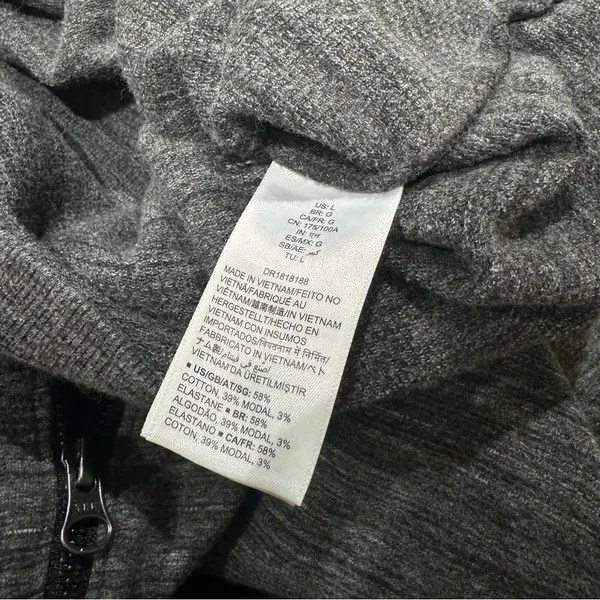 Anthropologie Daily Ritual Grey Cropped Quarter Zip Sweatshirt Women’s XL - Image 3