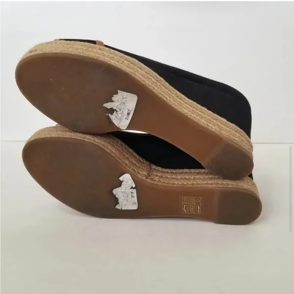 Tory Burch‎ Majorca Espadrilles Peep Toe Wedge- Size 8.5 - Image 8