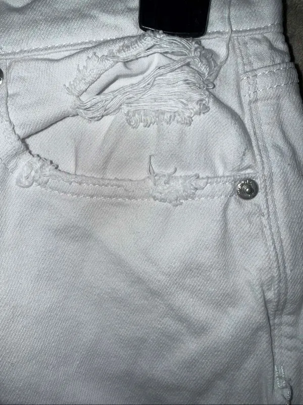 Pistola high rise white distressed button fly bootcut jeans size 27 #751 - Image 10