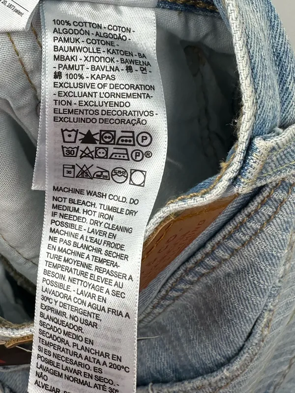 Levis 501 81 Jeans Womens 25x31 NWT Light Indigo Pattern High Rise $128‎ - Image 10