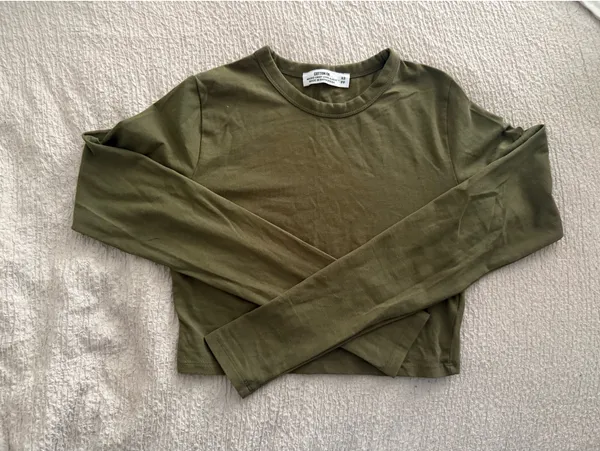 Cotton On Long Sleeve Crop Top XS - Image 3