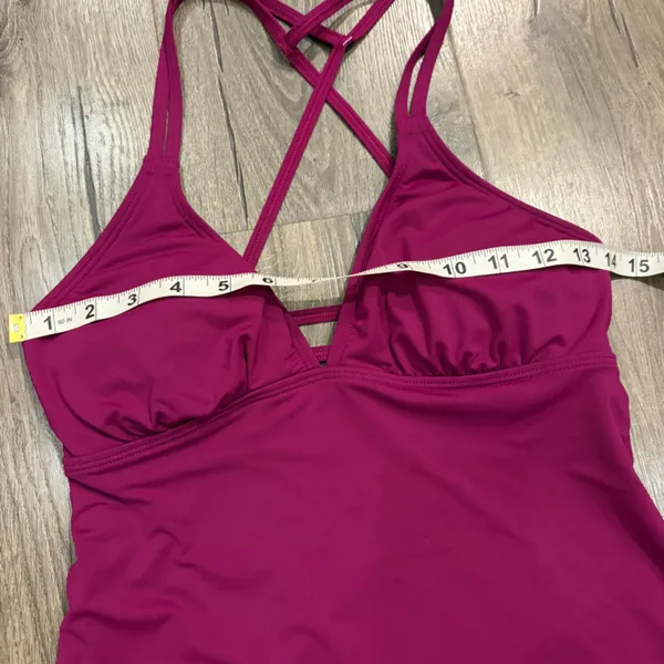 Athleta Tankini Swim Top Plum Purple Swim Adjustable Strappy S Athletic Beach - Image 8