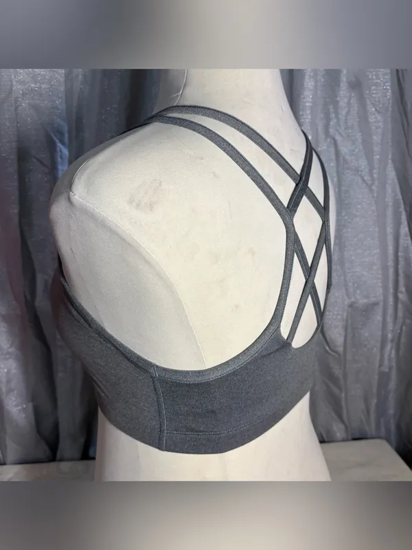 Nike Gray Double-Strap Low-Impact Sports Bra - Image 5
