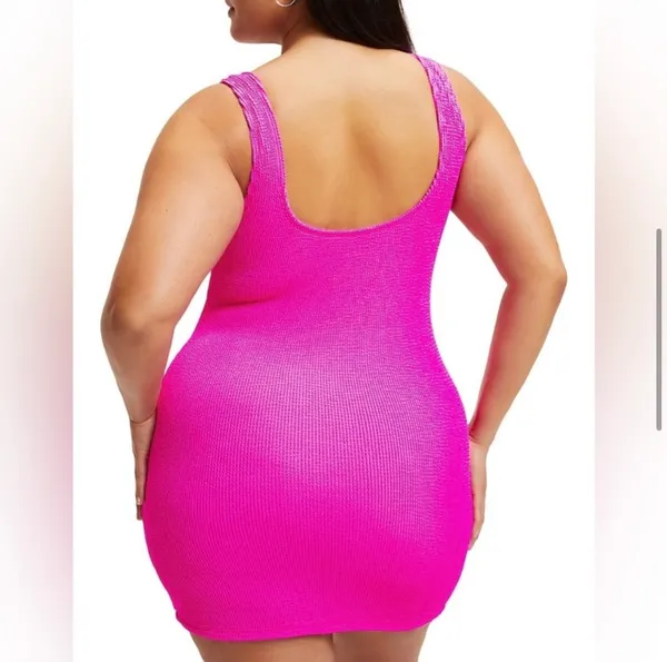 SKIMS Always Fits Pink Mini Dress /Good American - Image 5