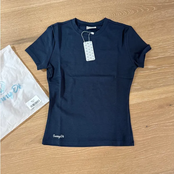 Sunny De Baby Tee Size S Navy Blue - Image 2