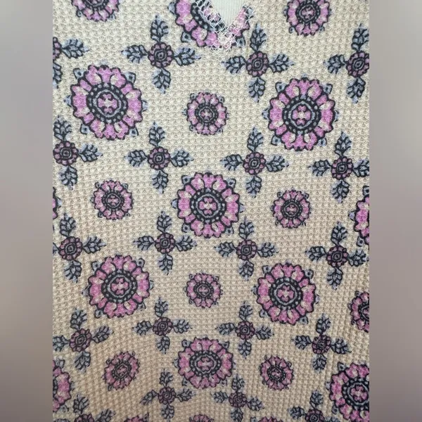 Free People Intimately Women’s‎ Early Night Thermal Floral Top Size S - Image 8