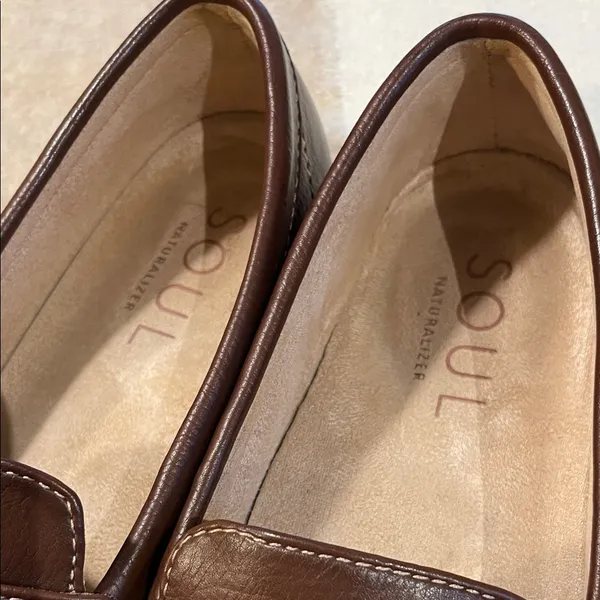 SOUL Naturalizer Brown Leather Loafers - Image 2
