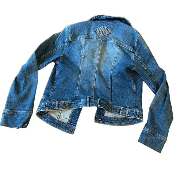 Eddie Bauer blue jeans denim cotton jacket long sleeve with pockets size small - Image 7