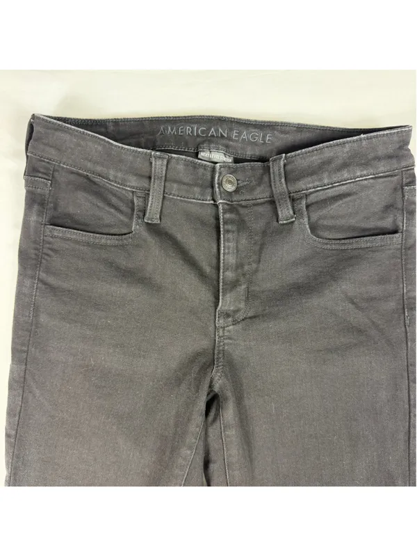 American Eagle Next Level Stretch Black Jegging Jeans Women 6 Skinny Mid Rise - Image 4