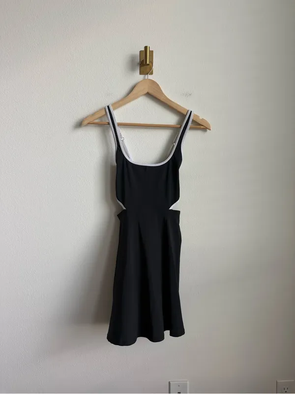 Abercrombie & Fitch Side Cutout Traveler Mini Dress Black White Women’s XS - Image 6