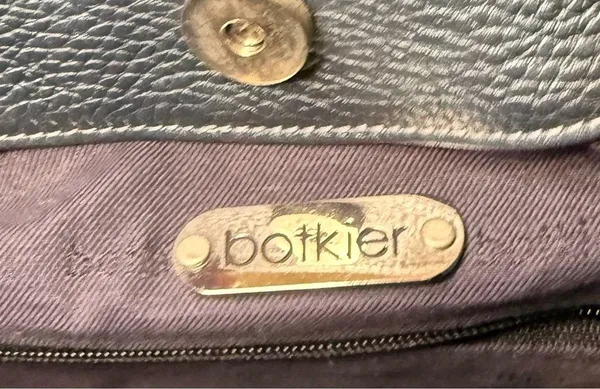 Botkier TRIGGER Mermaid Blue Moto Leather Hobo Shoulder Bag Studded Fringe - Image 13
