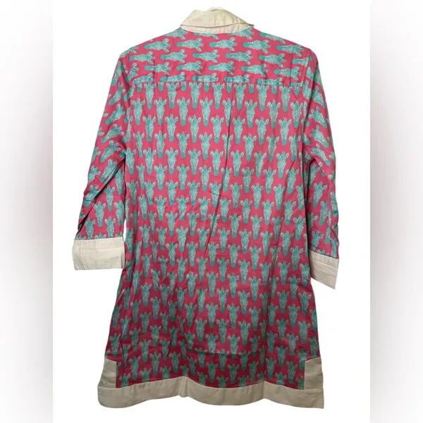 Tizzie Vibrant Pink and Teal Zebra Tunic Dress NWOT - Image 2