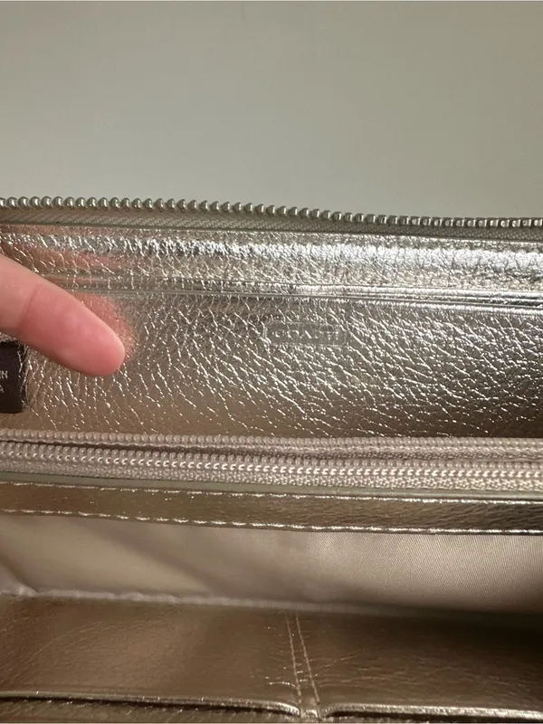 COACH Julia Op Art Signature Accordion Full Size Wallet - Image 8