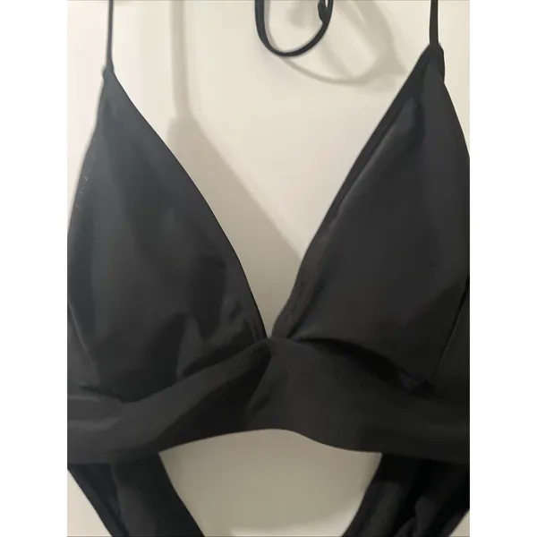 Women's Size 1XL Black Swim Top Tie Back Spaghetti Straps - Image 3