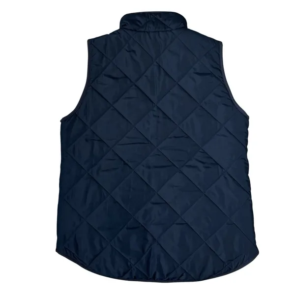 J Crew Mercantile Navy Blue Quilted Puffer Vest Size S Full Zip Equestrian NEW - Image 2