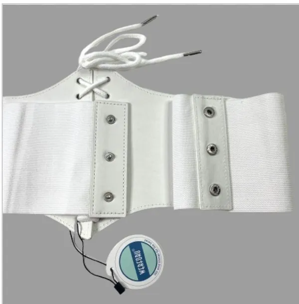 NWT White Elastic Corset Belt - Image 2