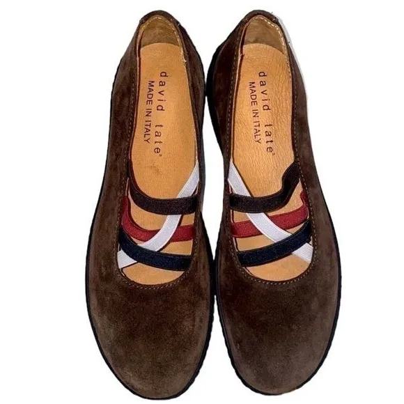 David Tate Mika Casual Neutral Suede Brown Slipon Activewear Shoes 7n - Image 8