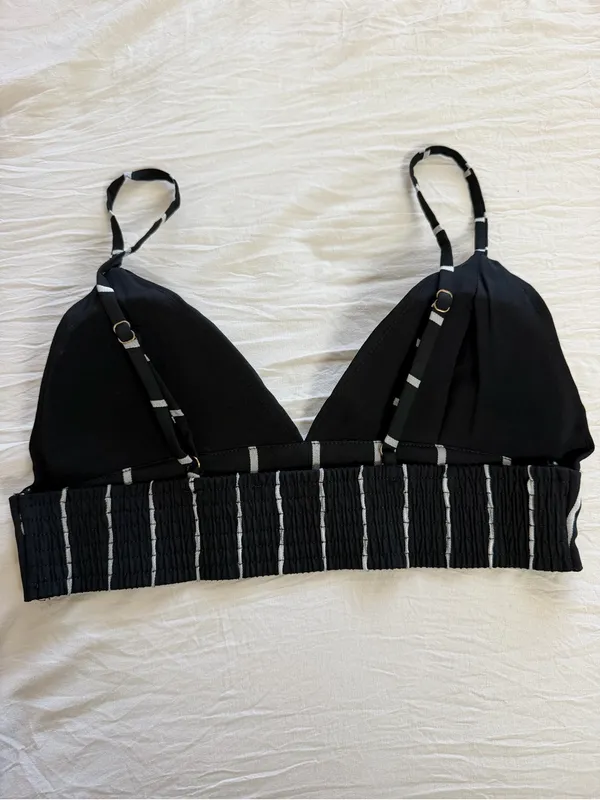 New Era Black and White Striped‎ Bralette - Image 3