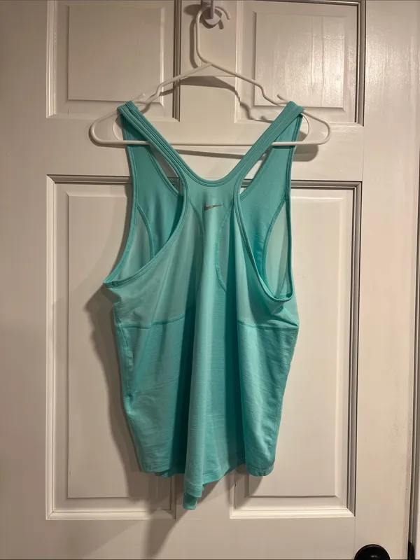 Nike Dri Fit Workout Tank in Seafoam Blue Green Color Size Medium - Image 5