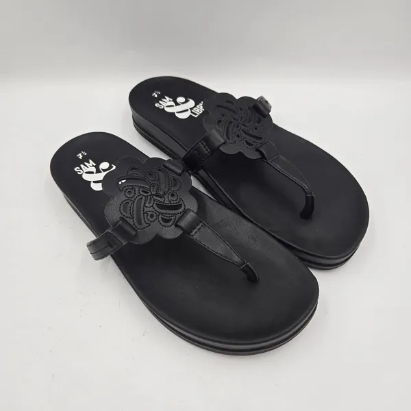 Sam & Libby Flip Flops Womens Size 7.5 Black Alexandra Thongs Summer Whimsygoth - Image 7