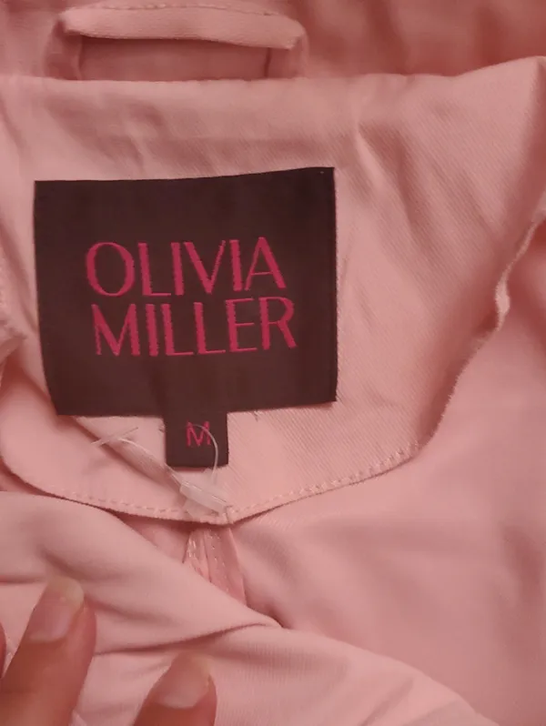 Olivia Miller Women's Pink Lightweight Hooded Jacket Linger Style Size Medium - Image 2