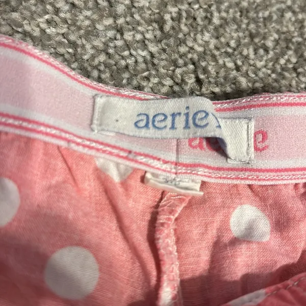 Vintage Aerie Boxer Shorts Pink Polka Dot Small - Image 5