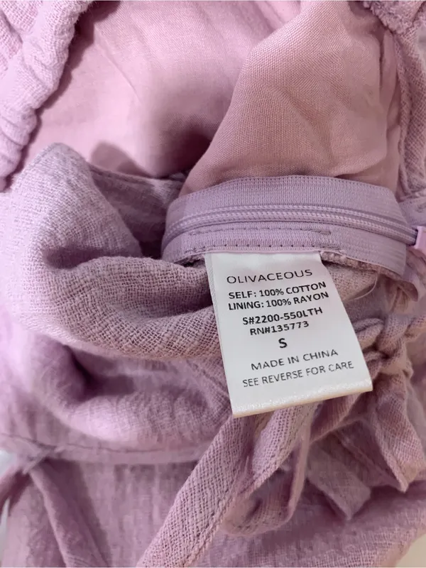 Olivaceous Two Piece Purple Ruffled Skirt Set - Size Small - Image 4