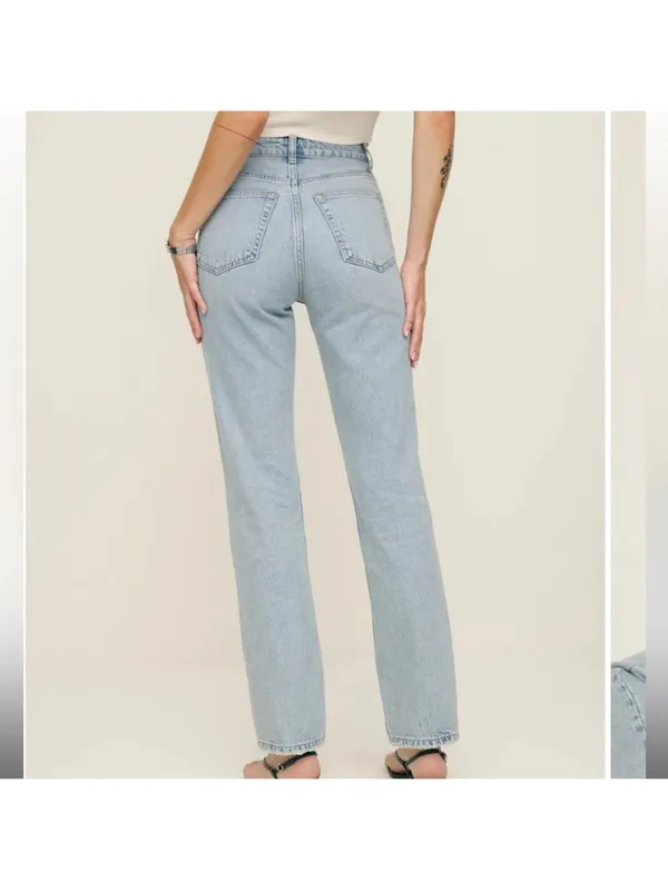Reformation Cynthia High Rise Straight Jeans - Image 4