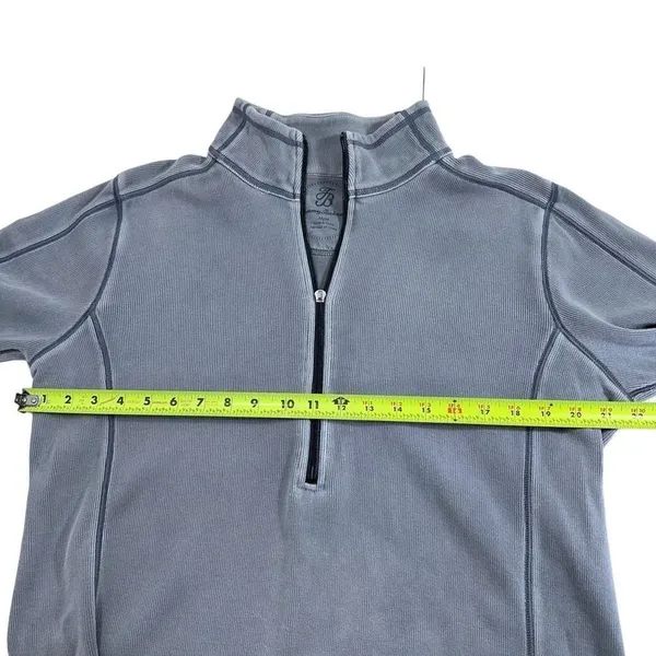 Tommy Bahama 100% Cotton Grey/Blue Half Zipup Sports Sweater Women’s Size M - Image 8
