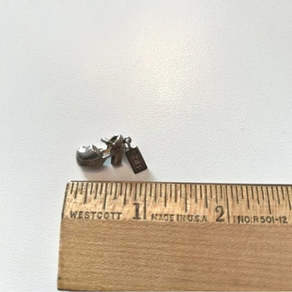 Mini silvertone platform shoe pin with SALE tag - Image 6