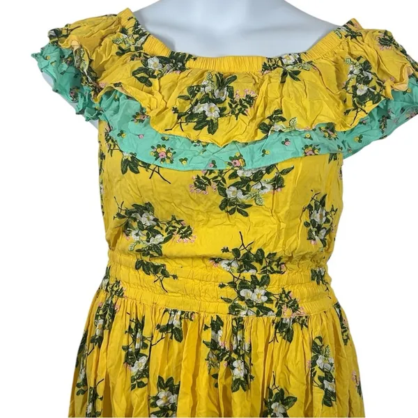 Matilda Jane Hooked on a Feeling Floral Off Shoulder Dress Large - Image 3