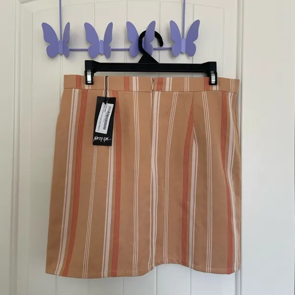 NWT | Nasty Gal women’s striped‎ miniskirt — size 8 - Image 3