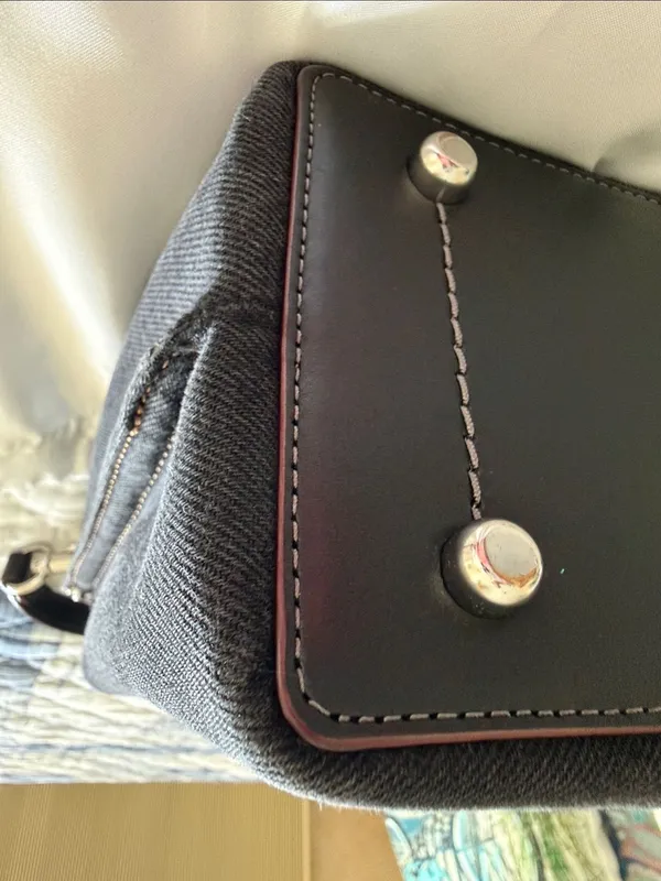 Coach Willow 24 Black Denim - Image 4