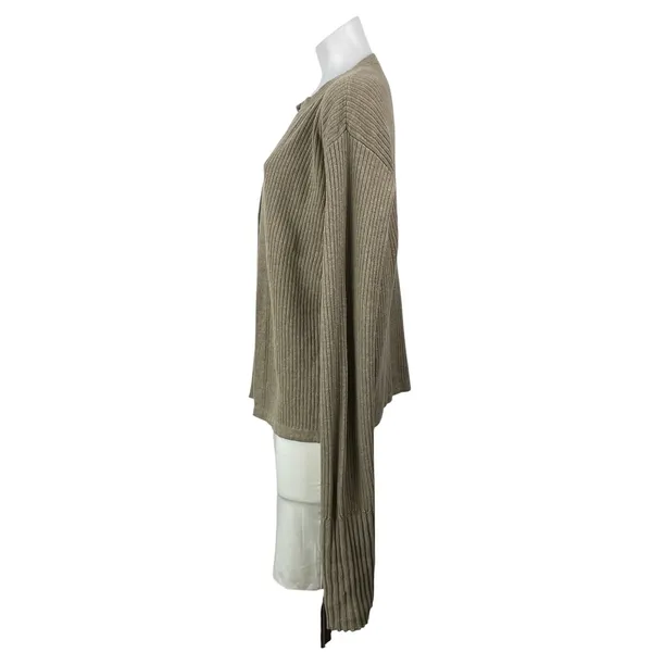 TOVE Gray Brown Wool Cashmere Long Sleeves Open Front Cardigan Sweater Top Sz S - Image 2