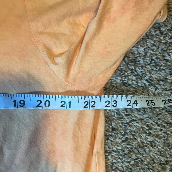 Pure Jill‎ Watercolor Elliptical Tee Peach Tie Dye Long Sleeve Cotton XL - Image 3