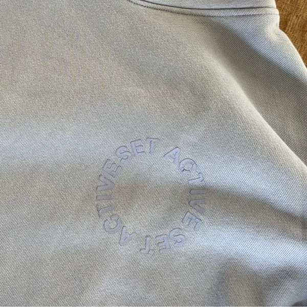 set active light blue hoodie pullover hooded sweatshirt - Image 3