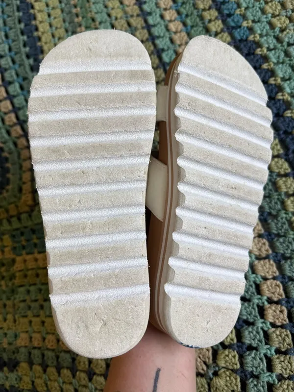 Reef White Platform Two Strap Slide Sandals - Image 5