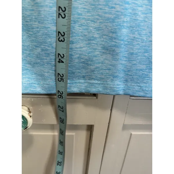 Beverly Hills Polo TShirt Women's Logo V Neck Size S Tie Dye Turquoise‎ - Image 4