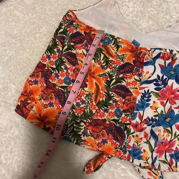 Farm Rio for Anthropologie women’s small floral spliced halter blouse - Image 11