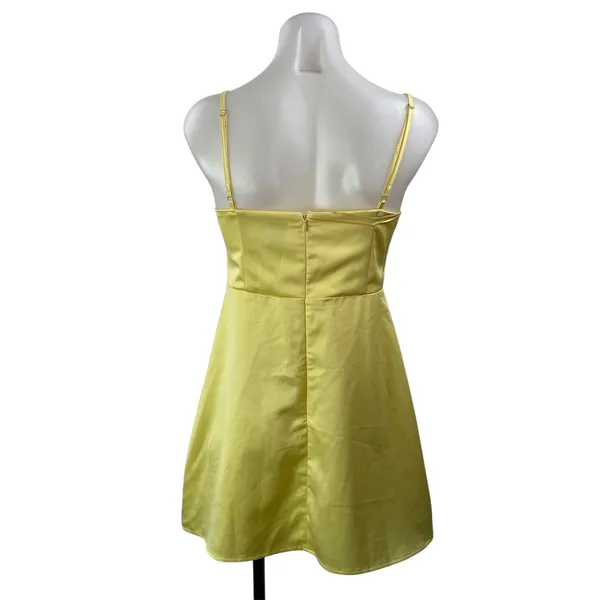 Princess Polly Della Womens Yellow Sleeveless Silky Camisole A-line Mini Dress 6 - Image 3
