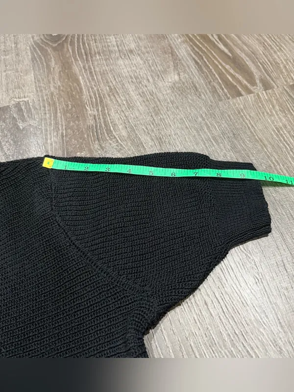 Halara Black Knit Short Sleeve Sweater - Image 6